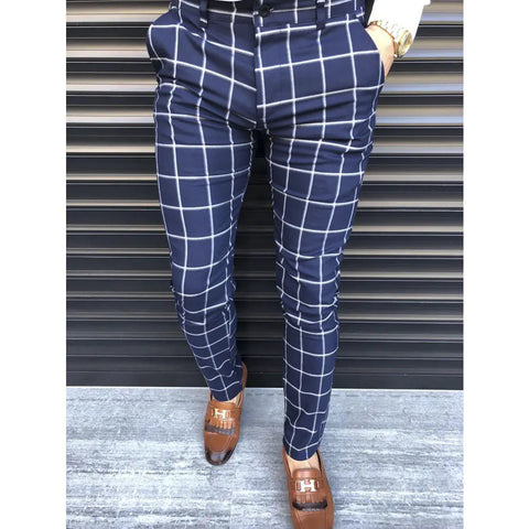 Men's Checkered Business Trousers Frugal Finds Galore