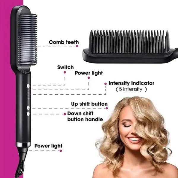 Negative Ion Hair Straightener Styling Comb