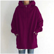 Women's Fuzzy Full-Zip Sport Pullover Hoodie Frugal Finds Galore