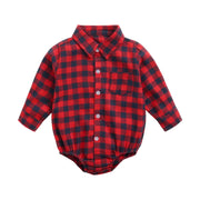 Infant Toddler Plaid Jumpsuit with Long Sleeves Frugal Finds Galore