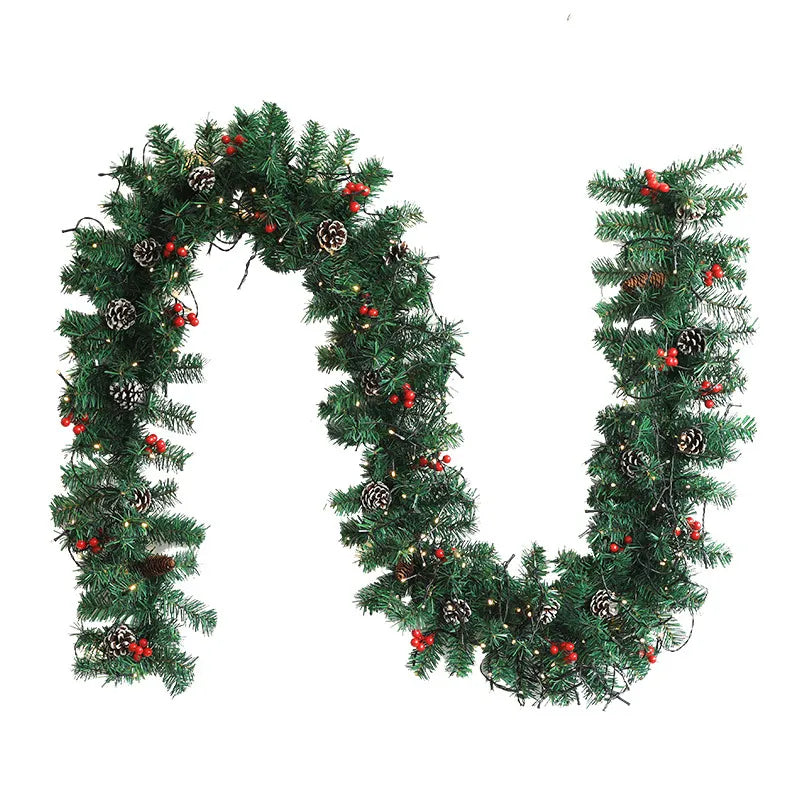 Pre-Lit 2.7m Green Christmas Garland