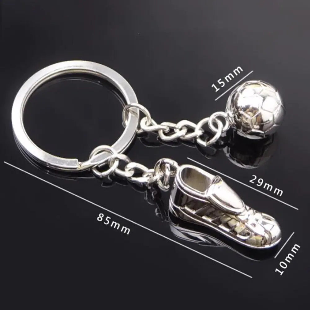 Metal Soccer Keychain