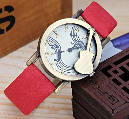 Women Fashion Tuitar Music Casual Watch