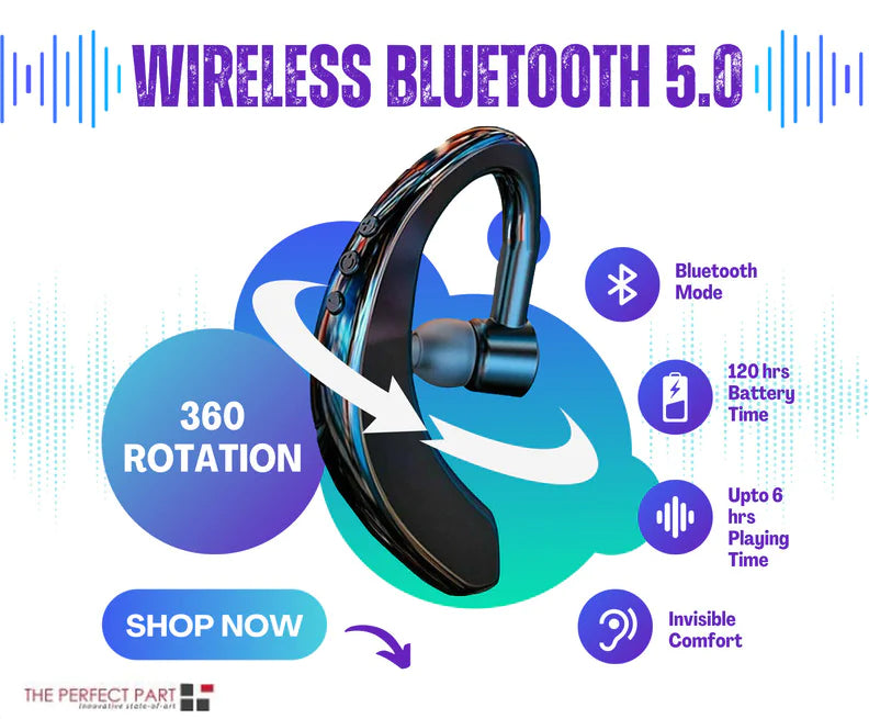 Auriculares inalámbricos Bluetooth 5.0 para conducir, camioneros, con cancelación de ruido