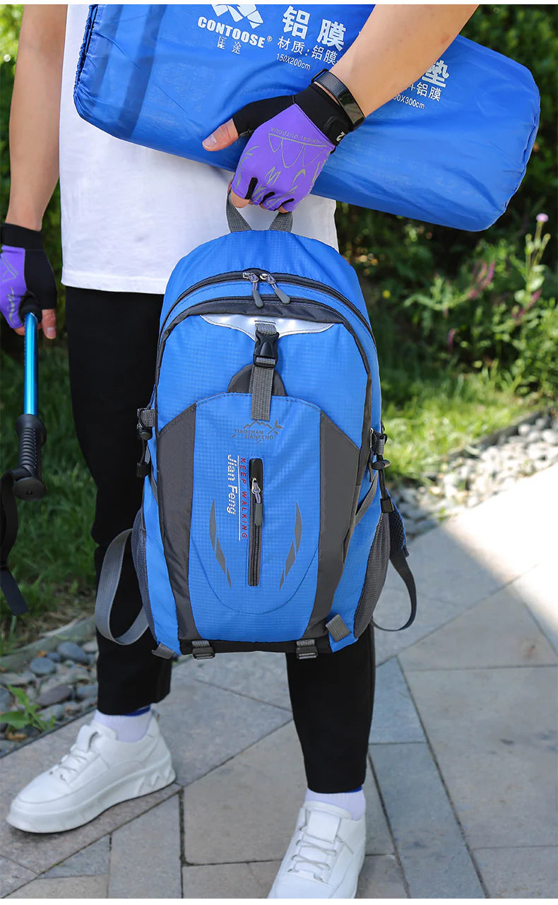 Mochila de viaje de 40 l para hombre y mujer, para acampar, portátil, senderismo, escuela, mochila, EE. UU.