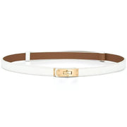 2 in 1 Women's Skinny Leather Belt Frugal Finds Galore