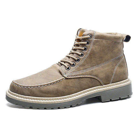 Men's Retro Fashion Casual Leather Tooling Boots Frugal Finds Galore