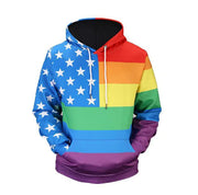 Star-Spangled Banner Print Hoodie & 3D Rainbow Hoodie Frugal Finds Galore