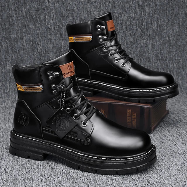 CYYTL Men's Boots Winter Shoes Leather