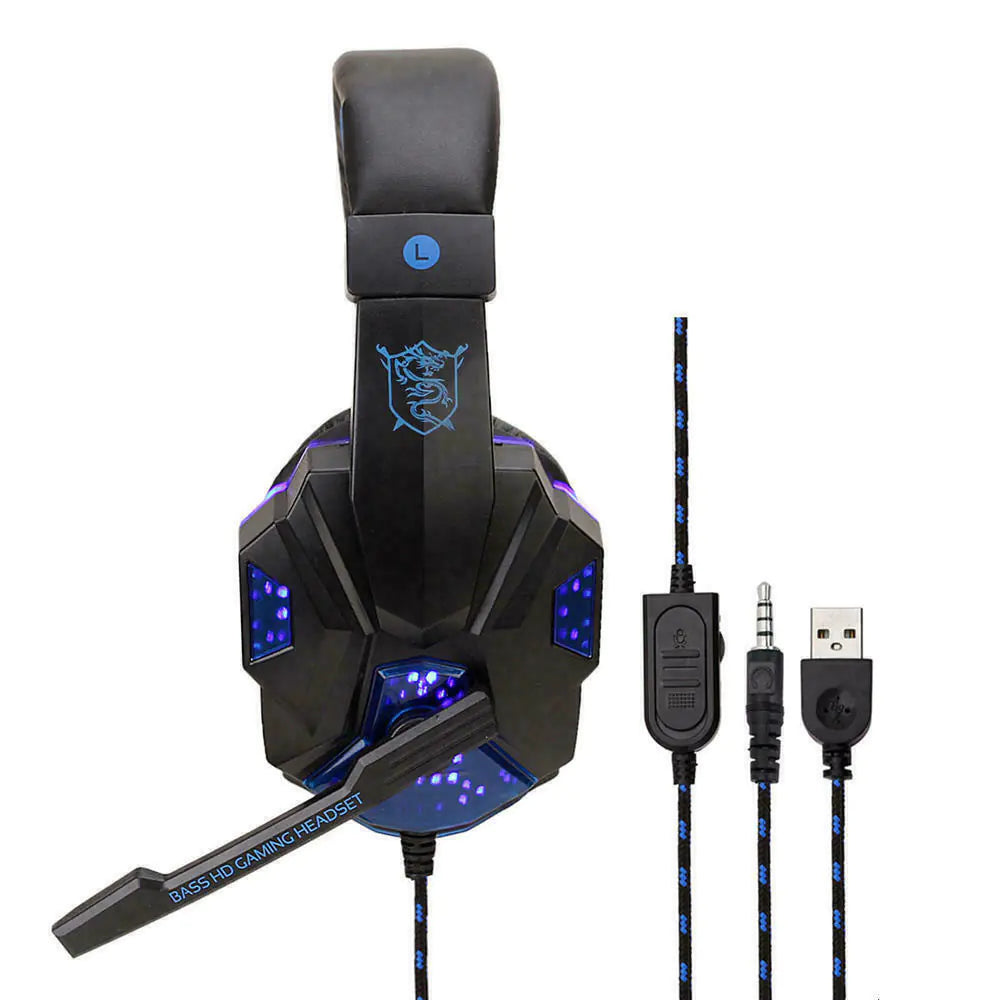 Gaming Headset LED Headphones PC PS4 Xbox One