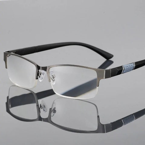 Unisex Anti Blue Rays Computer Glasses: Alloy Half Frame Blue Light Coating Eyewear Frugal Finds Galore