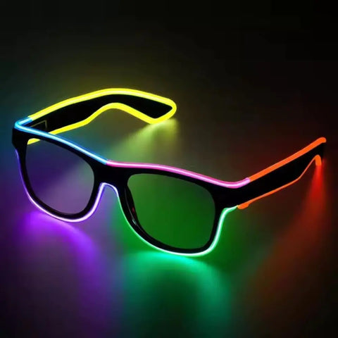 Glow in the Dark Multi-Color LED EL Wire Light-Up Glasses Frugal Finds Galore