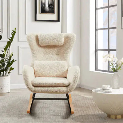 Modern Rocking Chair with High Backrest Frugal Finds Galore