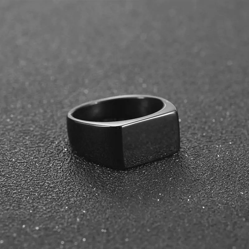 Men's Square Charm Ring