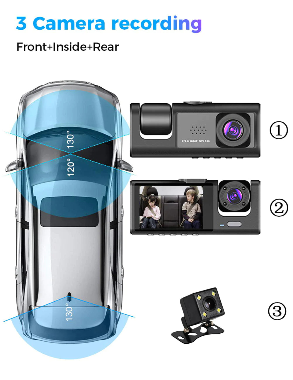 Car Dual Lens Dash Cam