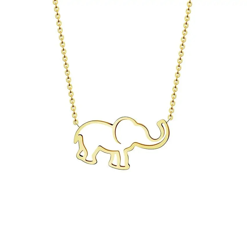 Lindo collar con colgante de elefante