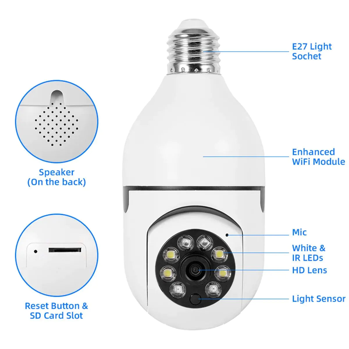 5G Light Bulb Security Camera