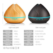 Wood Grain Humidifier with Essential Oil Diffuser Frugal Finds Galore