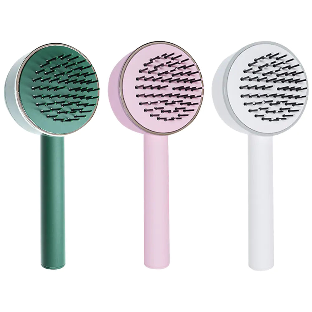 One-key Self-cleaning Fine Teeth Hair Brush