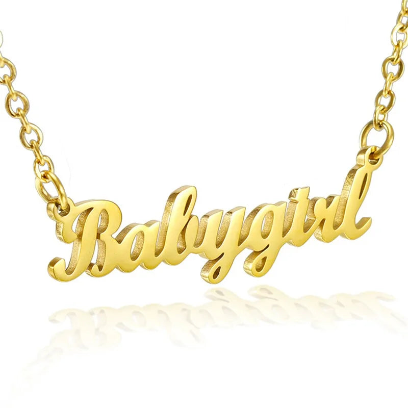 Babygirl Script Choker Necklace