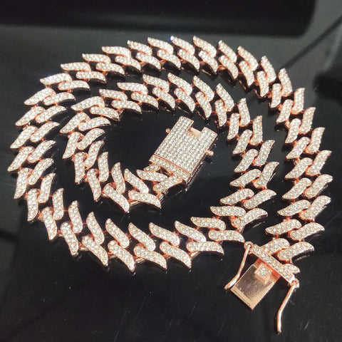 Alloy Dragon Tooth 16mm Cuban Link Necklace Frugal Finds Galore