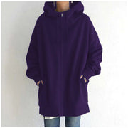 Women's Fuzzy Full-Zip Sport Pullover Hoodie Frugal Finds Galore