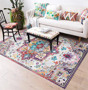 Bohemian Turkish Area Rug, Multicolor Floral Carpet Frugal Finds Galore