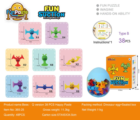 Bees Suction Cups Versatile Building Soft Blocks Toy Frugal Finds Galore