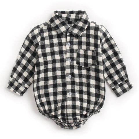 Infant Toddler Plaid Jumpsuit with Long Sleeves Frugal Finds Galore
