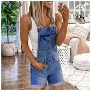 Women's Sexy Fashion Washed Denim Shorts Overalls Frugal Finds Galore