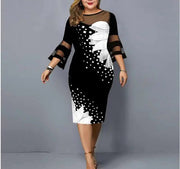Plus Size Vintage Floral Mesh Patchwork Dress Frugal Finds Galore