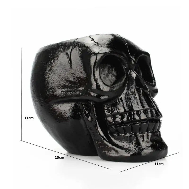 Black Skull Pen Holder