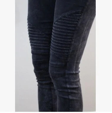 Jeggings plisados