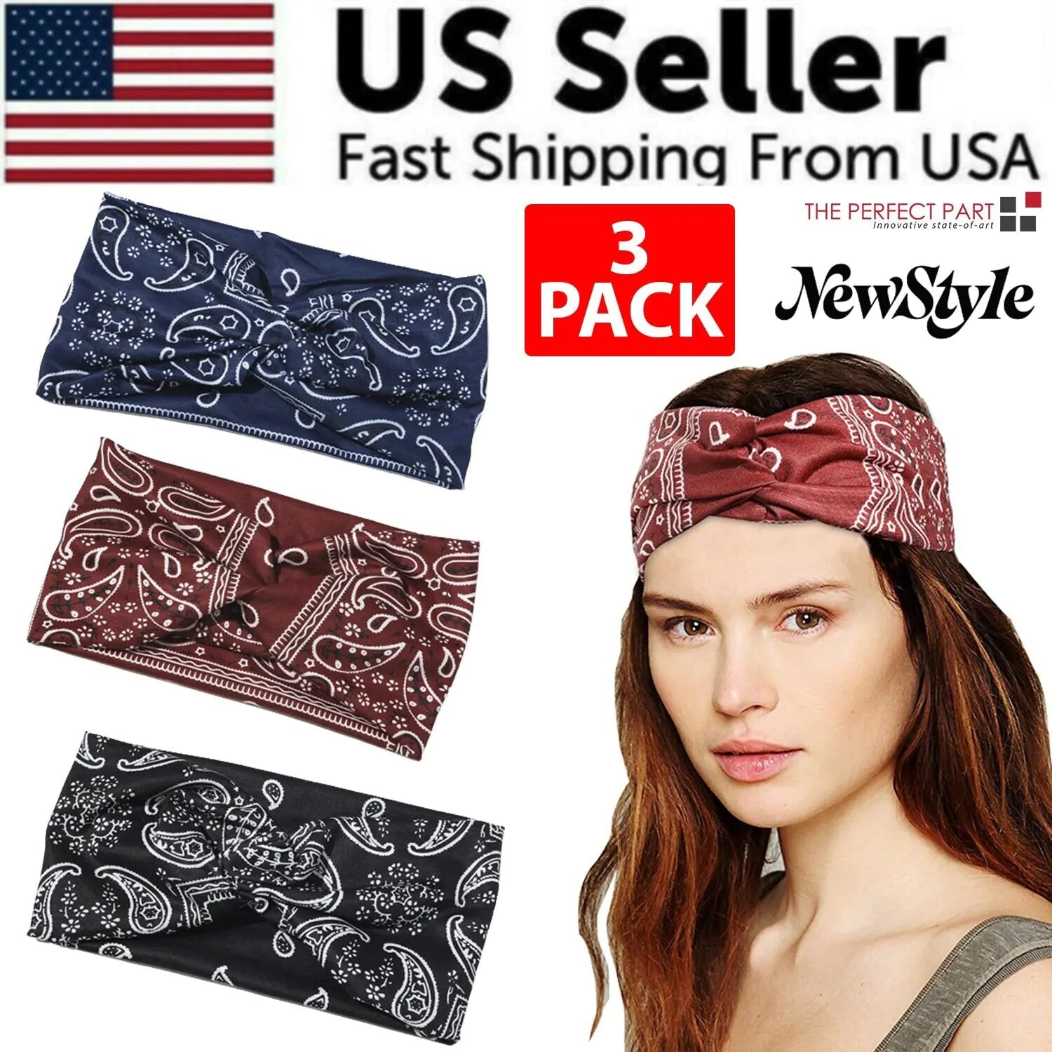 3PCS Boho Headbands