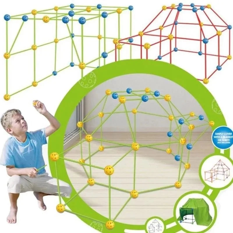 Tent Play Construction Fort Building Kit Toy