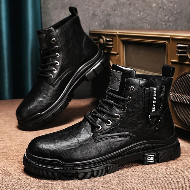 CYYTL Men's Boots Winter Shoes Leather