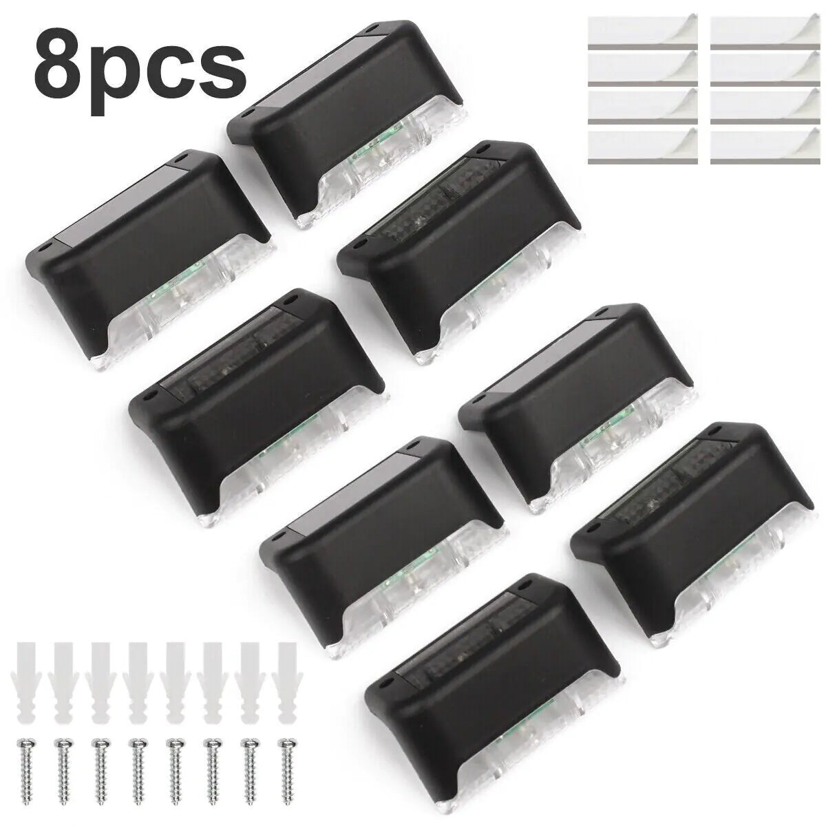 8 Pack New Solar Deck Lights