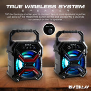Portable Wireless Bluetooth Speaker with TWS Function - Rechargeable Bluetooth Speaker - LES flashing Lights Frugal Finds Galore