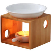 Bamboo Aroma Diffuser and Candle Holder for Home Frugal Finds Galore