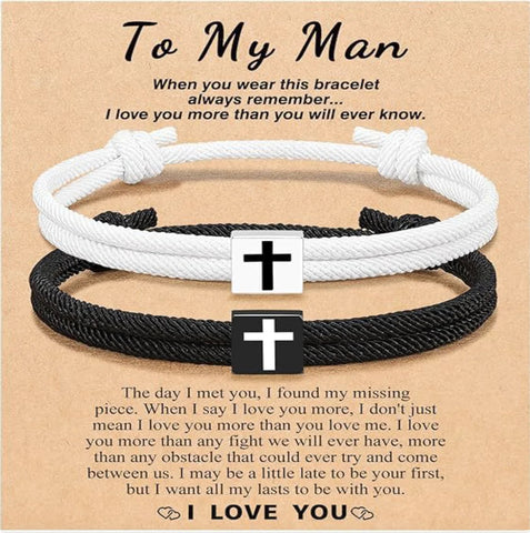 Milan Rope Braided Cross Bracelet Frugal Finds Galore