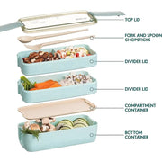 3-in-1 Bento Box Set with Utensils and Dividers Frugal Finds Galore