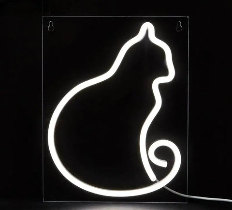 LED Neon Cat Wall Decor for Indoor/Outdoor Lighting Frugal Finds Galore