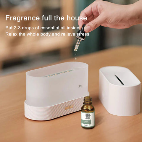 USB Flame Essential Oil Diffuser 180ML Ultrasonic Aroma Humidifier Frugal Finds Galore