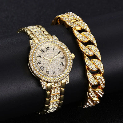 Diamond Crystals Watch and Bracelet Set Frugal Finds Galore