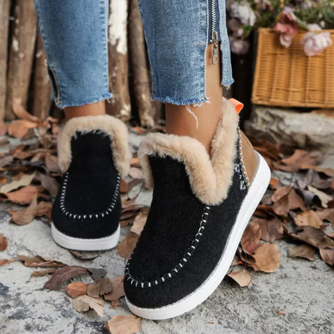 Fleece-lined Plush Warm Cotton Shoes, Plus Size Frugal Finds Galore