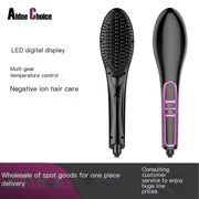 LCD Electric Hair Straightener with Anti-Scald Feature Frugal Finds Galore