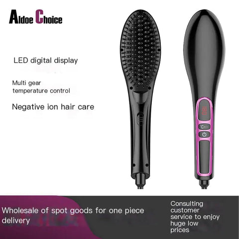 LCD Electric Hair Straightener with Anti-Scald Feature Frugal Finds Galore