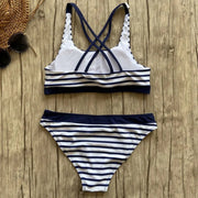 Women's Striped Beach Push Up Bikinis Set Frugal Finds Galore