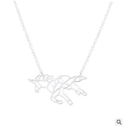 Origami Necklace, Unicorn Necklace, Horse Necklace Frugal Finds Galore