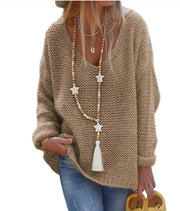 Cozy V-Neck Knit Sweater Frugal Finds Galore